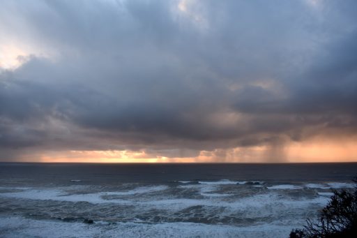 N - Rain Squall clouds and Sea